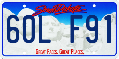SD license plate 60LF91
