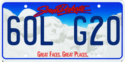 SD license plate 60LG20