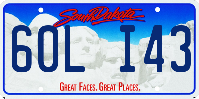 SD license plate 60LI43