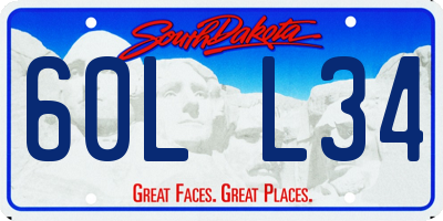 SD license plate 60LL34