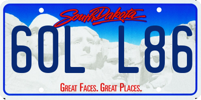 SD license plate 60LL86