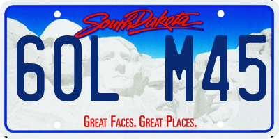 SD license plate 60LM45