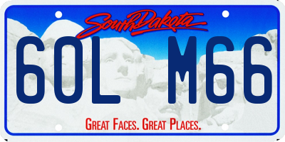 SD license plate 60LM66