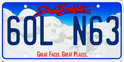 SD license plate 60LN63