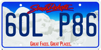 SD license plate 60LP86