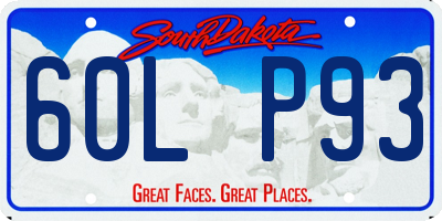 SD license plate 60LP93
