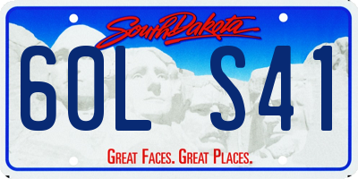 SD license plate 60LS41