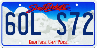 SD license plate 60LS72