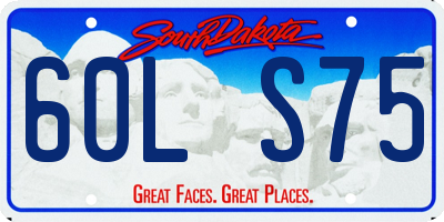 SD license plate 60LS75