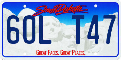 SD license plate 60LT47