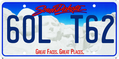 SD license plate 60LT62