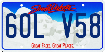 SD license plate 60LV58