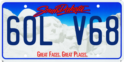 SD license plate 60LV68