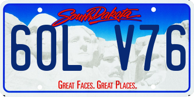 SD license plate 60LV76