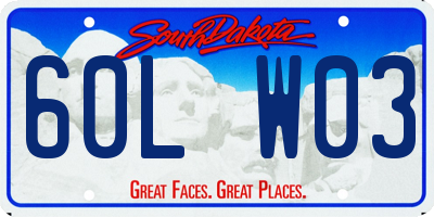 SD license plate 60LW03