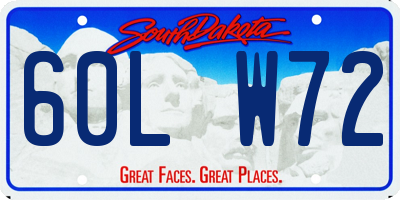 SD license plate 60LW72