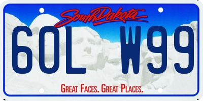 SD license plate 60LW99