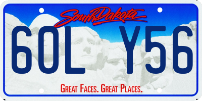 SD license plate 60LY56