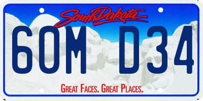 SD license plate 60MD34