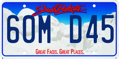 SD license plate 60MD45