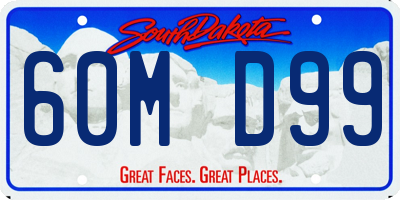 SD license plate 60MD99