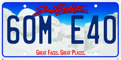 SD license plate 60ME40