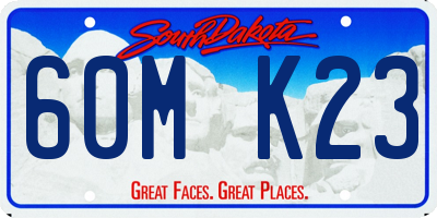 SD license plate 60MK23