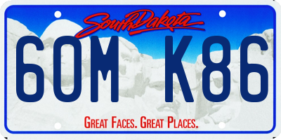 SD license plate 60MK86