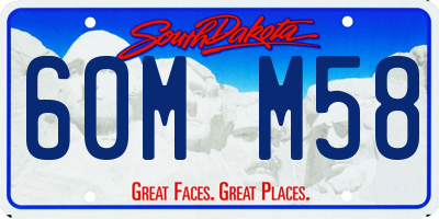 SD license plate 60MM58