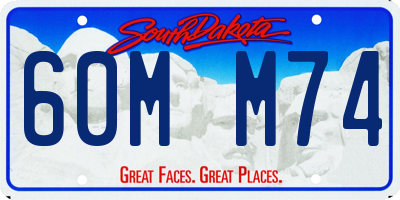SD license plate 60MM74
