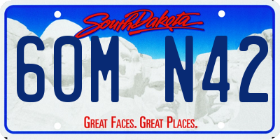 SD license plate 60MN42