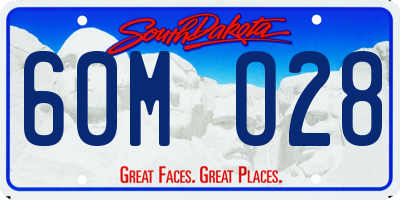 SD license plate 60MO28
