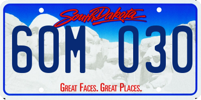 SD license plate 60MO30