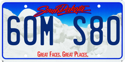 SD license plate 60MS80