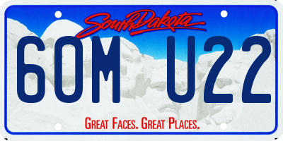 SD license plate 60MU22