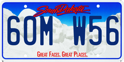 SD license plate 60MW56