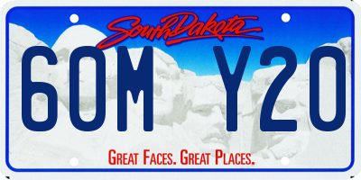SD license plate 60MY20