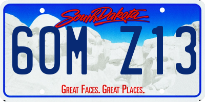 SD license plate 60MZ13