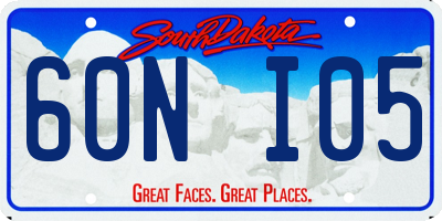 SD license plate 60NI05