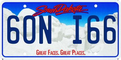SD license plate 60NI66