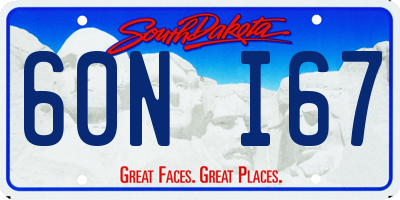 SD license plate 60NI67