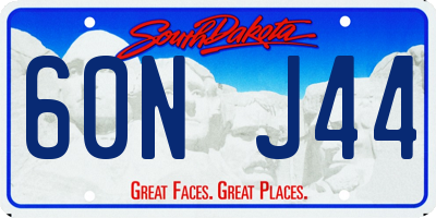 SD license plate 60NJ44