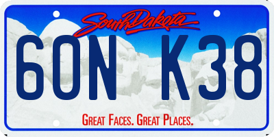 SD license plate 60NK38