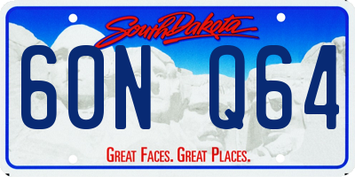 SD license plate 60NQ64