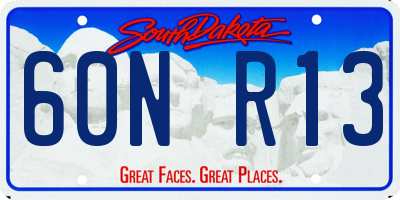 SD license plate 60NR13
