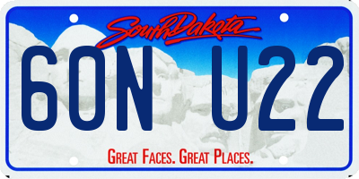 SD license plate 60NU22