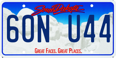 SD license plate 60NU44