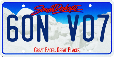 SD license plate 60NV07