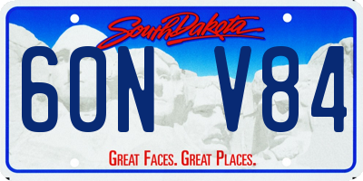 SD license plate 60NV84