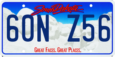 SD license plate 60NZ56